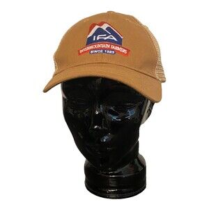 IFA Intermountain Farmers Strap Back Hat Cap Gorpcore Agricultural Camel Tan OS